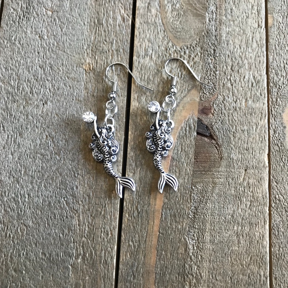 3 for $25 Handmade Silver Mermaid Earrings - Picture 1 of 1